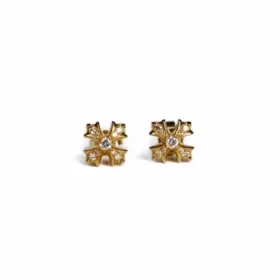 22-karätige Gold-CH Plus-Ohrringe mit Diamanten