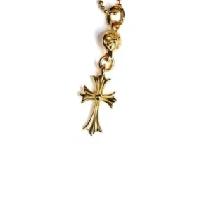 22-karätiges Goldkreuz mit einem goldenen Kugelanhänger