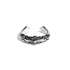 baby double floral cross ring 1 280x280 - Baby Double Floral Cross Ring
