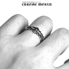baby double floral cross ring 2 280x280 - Baby Double Floral Cross Ring