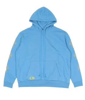 Blauer Sanskrit Chrome Hearts Kapuzenpullover