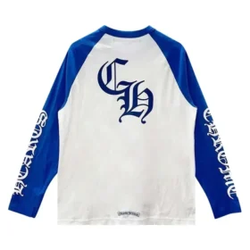 Blau-weißes Chrome Hearts-Shirt
