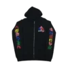 Ch Script Multicolor Cemetery Zip-up-Kapuzenpullover Ch Script Multicolor Cemetery Zip-up-Kapuzenpullover