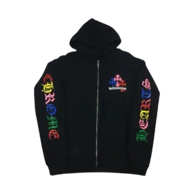 Ch Script Multicolor Cemetery Zip-up-Kapuzenpullover