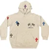 Chrome Hearts 1 of 1 Matty Boy Cross Kapuzenpullover „Grau/Mehrfarbig“ Chrome Hearts 1 of 1 Matty Boy Cross Kapuzenpullover „Grau/Mehrfarbig“