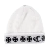 Chrome Hearts Big Daddy Kaschmir-Mütze – Weiß