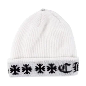 Chrome Hearts Big Daddy Kaschmir-Mütze – Weiß