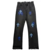 Chrome Hearts Black and Blue Cross Jeans