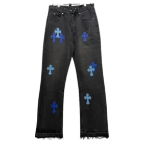 Chrome Hearts Black and Blue Cross Jeans