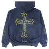 Chrome Hearts Blauer Kapuzenpullover