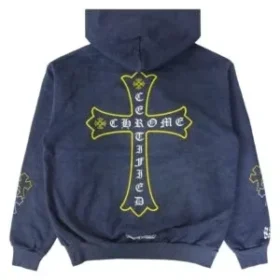 Chrome Hearts Blauer Kapuzenpullover