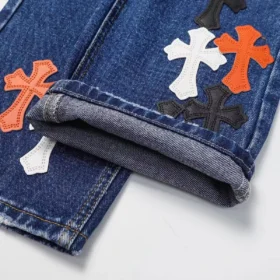 Chrome Hearts Blue Cross Denim-Jeans