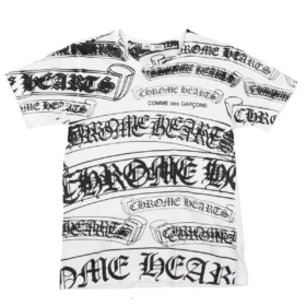Chrome Hearts Comme Des Garçons bedrucktes T-Shirt Weiß, Schwarz