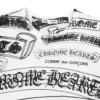 Chrome Hearts Comme Des Garçons bedrucktes T-Shirt Weiß, Schwarz Chrome Hearts Comme Des Garçons bedrucktes T-Shirt Weiß, Schwarz
