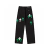 Chrome Hearts Cross Green & White Patch Jeans Chrome Hearts Cross Green & White Patch Jeans