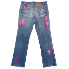 Chrome Hearts Denim Pink Damenjeans