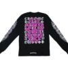 Chrome Hearts Eye Chart Pink Dagger Langarm-T-Shirt