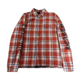 Chrome Hearts Flanellhemd mit rotem Futter und Karomuster