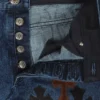 Chrome Hearts Fleur Knee Cross Patch Jeans