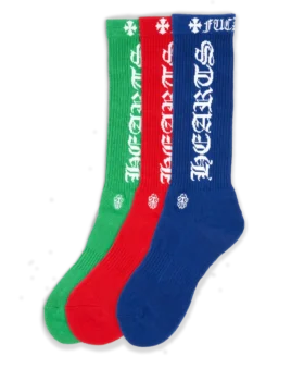 Chrome Hearts „Fuck You“-Band auf weißen Socken Chrome Hearts „Fuck You“-Band auf weißen Socken