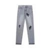 Chrome Hearts Handbemalte Leder-Jeans mit Kreuzmotiv Chrome Hearts Handbemalte Leder-Jeans mit Kreuzmotiv