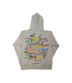 Chrome Hearts Hearts Matty Boy Brain Kapuzenpullover Grau