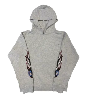 Chrome Hearts Hearts Matty Boy Brain Kapuzenpullover Grau