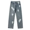 Chrome Hearts Jeans mit Cross Patch-Aufnäher
