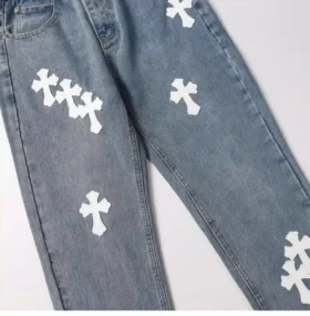 Chrome Hearts Jeans mit Cross Patch-Aufnäher