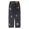 Chrome Hearts Jeans mit Cross Patch aus Ponyhaar