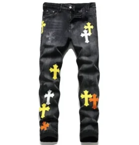Chrome Hearts Jeans mit Kreuz-Logo