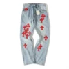 Chrome Hearts Jeans mit rotem Aufnäher