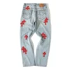 Chrome Hearts Jeans mit rotem Aufnäher