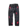 Chrome Hearts Jeans mit rotem Cross Patch Chrome Hearts Jeans mit rotem Cross Patch