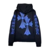 Chrome Hearts Kapuzenpullover mit blauem Emblem Chrome Hearts Kapuzenpullover mit blauem Emblem