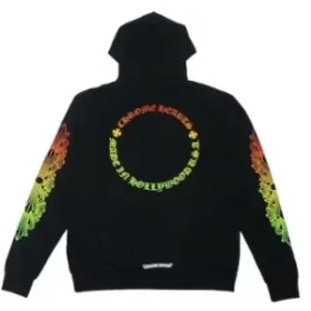 Chrome Hearts Kapuzenpullover mit Blumenmuster und Farbverlauf an den Ärmeln
