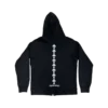 Chrome Hearts Kapuzenpullover mit Reißverschluss und dreifachem Kreuz-Logo