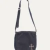 Chrome Hearts Leder-Umhängetasche mit Filigree Cross-Verzierung Chrome Hearts Leder-Umhängetasche mit Filigree Cross-Verzierung