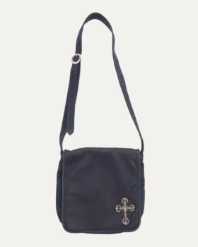 Chrome Hearts Leder-Umhängetasche mit Filigree Cross-Verzierung