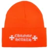 Chrome Hearts Logo-Mütze in Sicherheitsorange