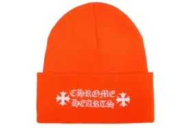Chrome Hearts Logo-Mütze in Sicherheitsorange