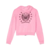 Chrome Hearts Mädchen-Kapuzenpullover mit Reißverschluss in Rosa