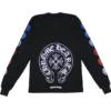 Chrome Hearts Mehrfarbiges Horseshoe Langarm-T-Shirt Chrome Hearts Mehrfarbiges Horseshoe Langarm-T-Shirt