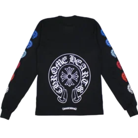 Chrome Hearts Mehrfarbiges Horseshoe Langarm-T-Shirt