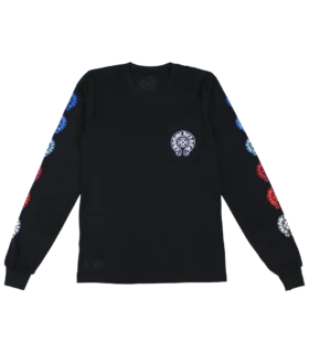 Chrome Hearts Mehrfarbiges Horseshoe Langarm-T-Shirt