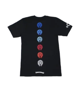 Chrome Hearts Mehrfarbiges T-Shirt mit Horseshoe und geradem Kreuz