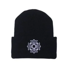 Chrome Hearts Plus Cross Beanie – Schwarz