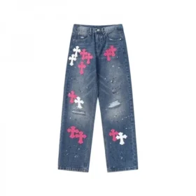Chrome Hearts Rough Cross Patch Jeans