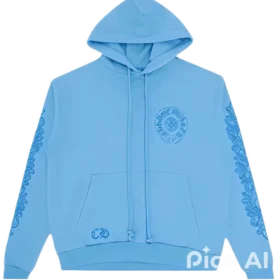 Chrome Hearts Sanskrit Kapuzenpullover Blau Chrome Hearts Sanskrit Kapuzenpullover Blau