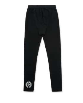 Chrome Hearts Schwarze Baumwoll-Leggings